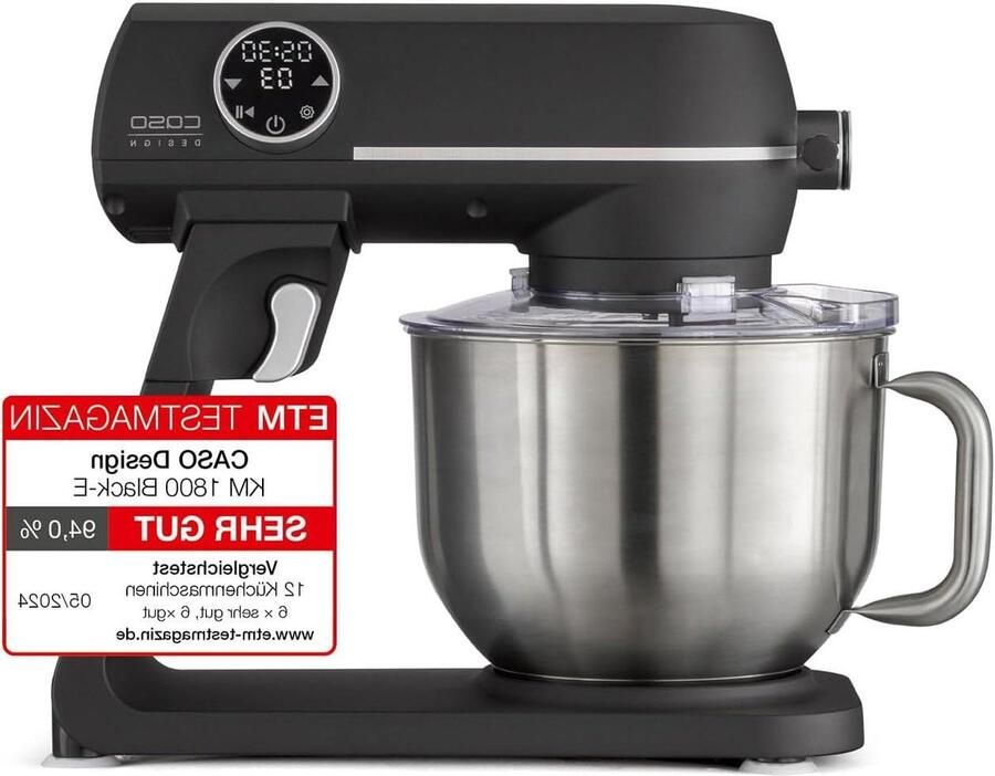 Keukenmachine Bakmachine Bakken en Koken 10 Snelheden Touch Control 6 Liter Kom Zwart