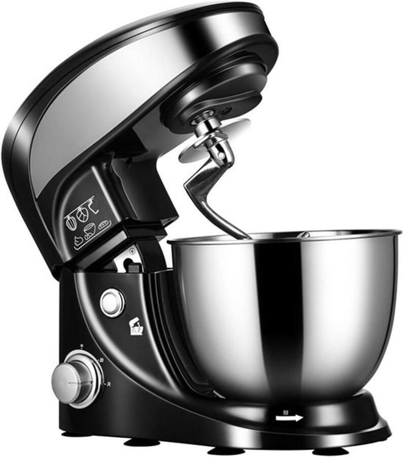 Keukenmachine Bakmachine Mixer Zelf Bakken Planetaire Mengactie 4L Kom Zilver