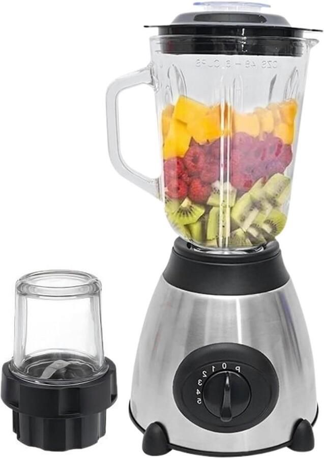 Keukenmachine Blender Kruidenmolen Smoothies Maken Dubbele Functie 15 liter Zwart
