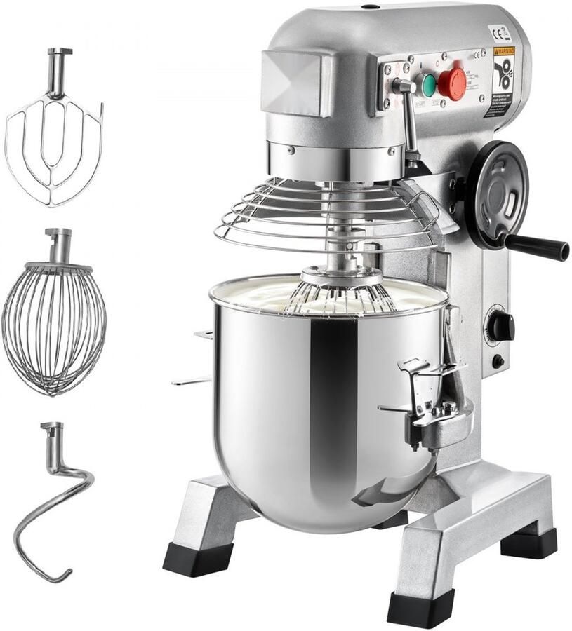 Keukenmachine Commerciële Staande Deegmixer RVS Kom 14 2 L Krachtige 850 W Motor Drie Snelheden 113 184 341 rpm Deeghaak & Klopper Voor Bakkerij & Pizzeria
