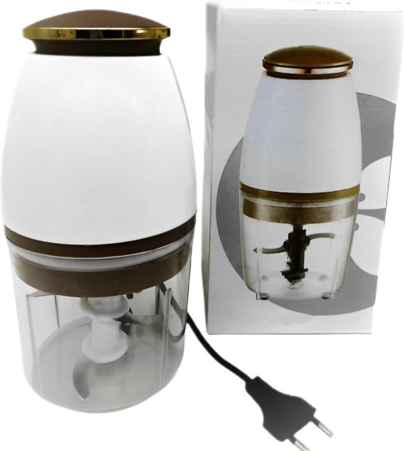 Keukenmachine Compacte chopper Ingrediënten hakken Vier snijders 700 ml capaciteit Zwart