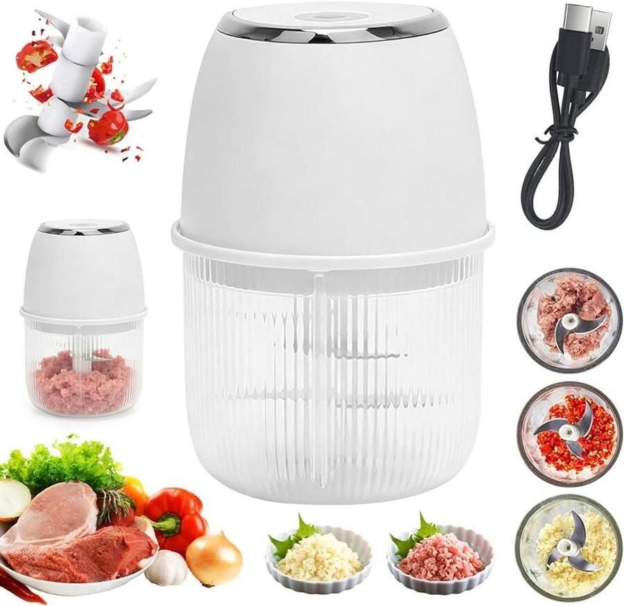 Keukenmachine Compacte Hulp Eten Bereiden Krachtige Motor 1.5 Liter Zwart