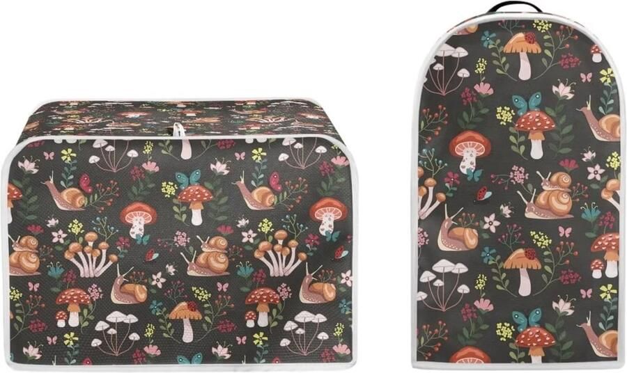 Keukenmachine Hoezen Set Apparaat Covers Keuken Organisatie Spatwaterdicht Materiaal Universele Maten Paddenstoel Snail Print