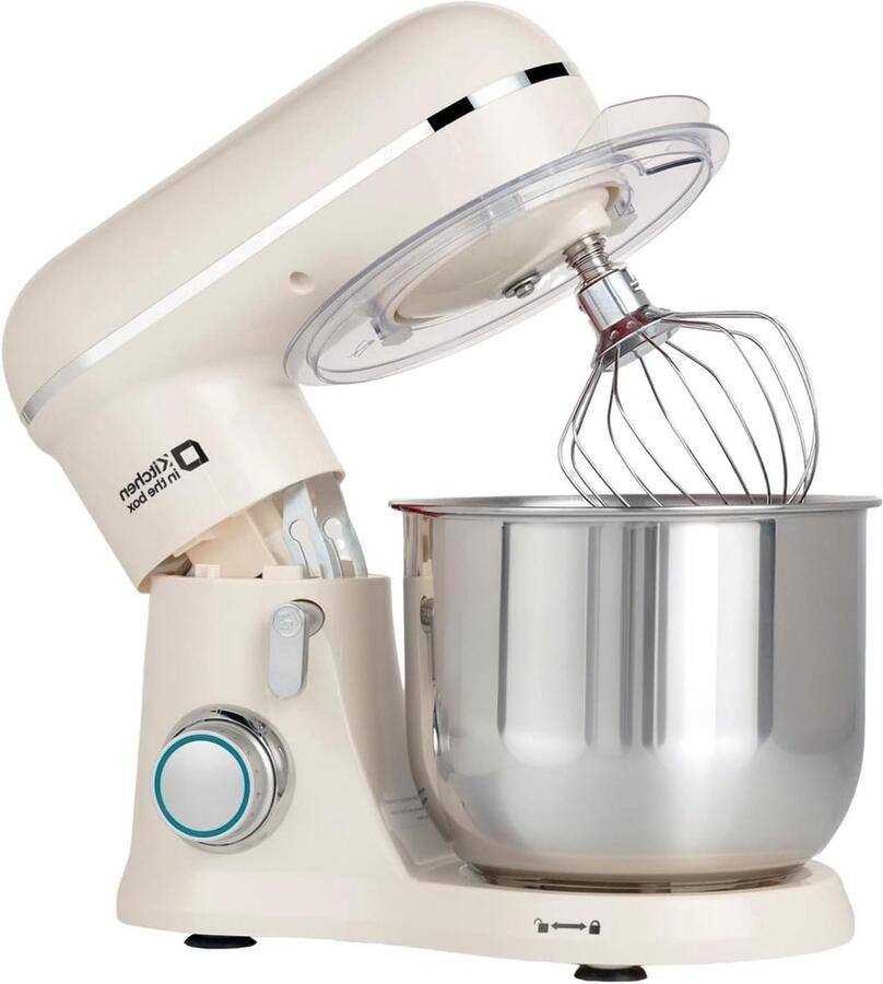 Keukenmachine Deegmachine mixer Bakken en mengen Krachtige 800W motor 35 Liter kom Wit
