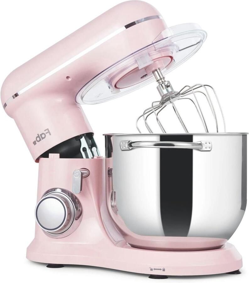 Keukenmachine Deegmachine Mixer Bakken Thuis Krachtige Motor 8 Liter Kom Roze