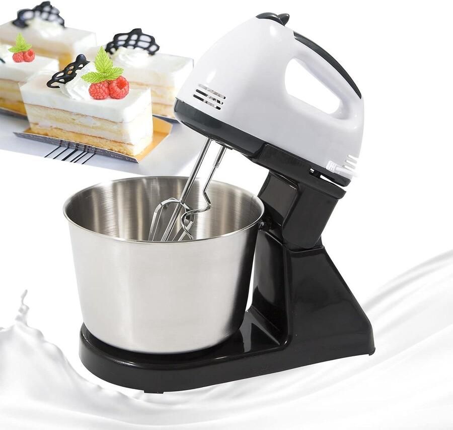 Keukenmachine Deegmixer Bakken en koken 7 snelheden 17 liter kom Zwart