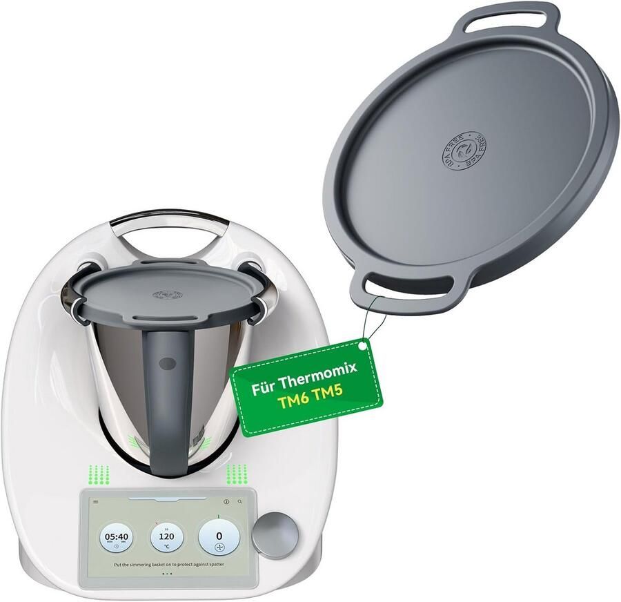 Keukenmachine Deksel Mixer Accessoire Vers Houden BPA-Vrij Materiaal 23.5 cm Grijs