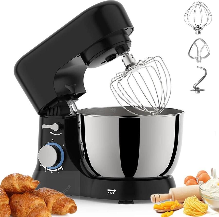 Keukenmachine Elektrische Mixer Bakken Thuis Krachtige Motor 45 Qt Kom Zwart