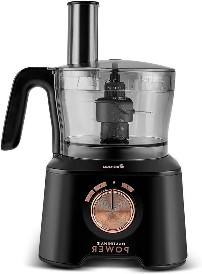 Keukenmachine Foodprocessor Keukenrobot Maaltijden Bereiden 11-in-1 Multifunctioneel 2500 Watt Zwart Koper