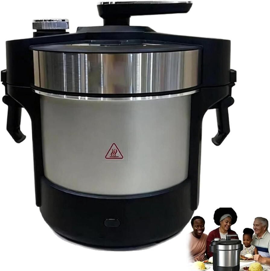 Keukenmachine Fufu machine Afrikaanse gerechten maken 6-in-1 functie 6L capaciteit Zilver