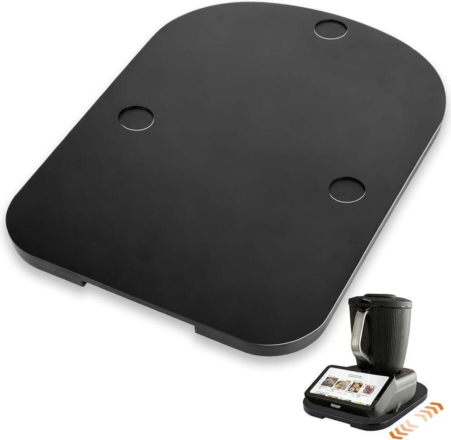 Keukenmachine Glijplank Rolplank Accessoire Apparaat Verplaatsen Met Wielen Bamboe 41x30 cm Zwart