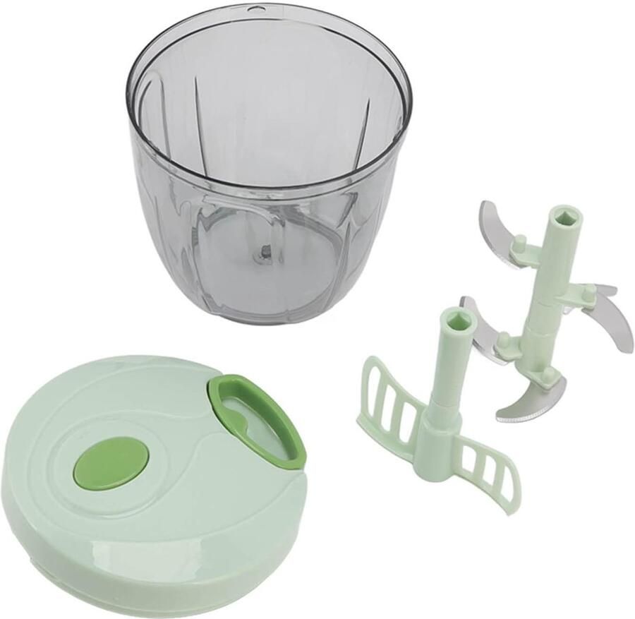 Keukenmachine Groente Chopper Handmatige Voedselbereider Snel Ingrediënten Snijden Handmatige Werking 900 ml Inhoud Transparant
