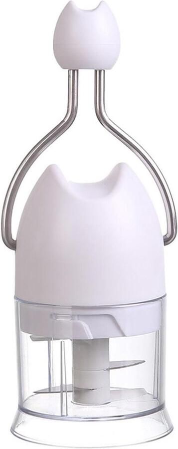 Keukenmachine Groentehakker Knoflookmolen Uiensnijder Snel Groenten Snijden Handslinger Bediening 18.3 cm Wit