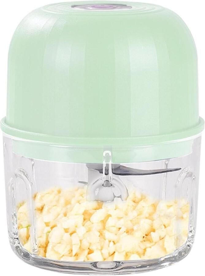 Keukenmachine Groentesnijder Elektrische Mixer Maaltijden Bereiden Draadloos Oplaadbaar 16.3 cm Hoog Lichtgroen