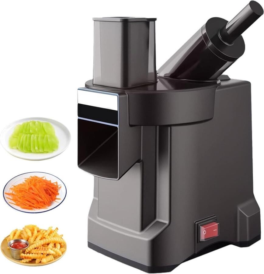 Keukenmachine Groentesnijder Hakker Maaltijden Bereiden Verschillende Messen 8.1x9.8x13.7in Zilver