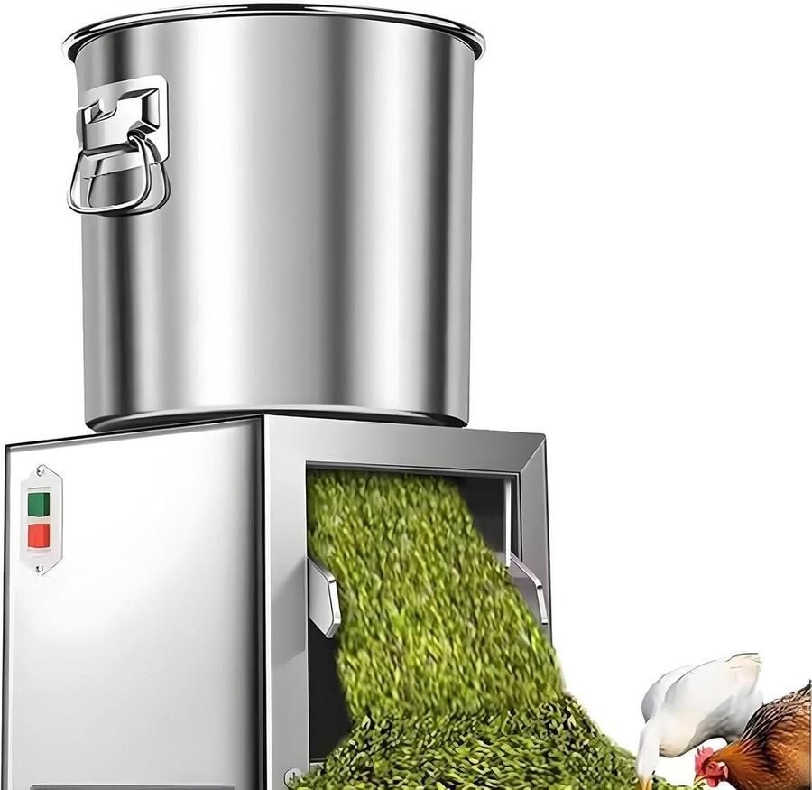 Keukenmachine Groentesnijder Professionele Hakmachine Dierenvoer Bereiden Hoge Capaciteit 120kg u 27x31x48 cm Zilver