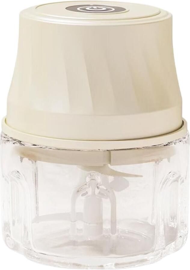 Keukenmachine Hakker Mini Food Processor Maaltijd Voorbereiding Draadloos Ontwerp 350ml Capaciteit Crèmekleurig