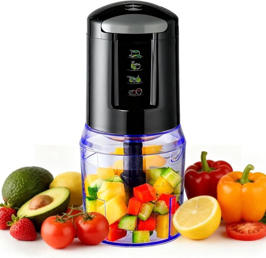 Keukenmachine Hakmolen Elektrische Mixer Snel Ingrediënten Fijnmaken 3-in-1 Functionaliteit 500 ml Wit