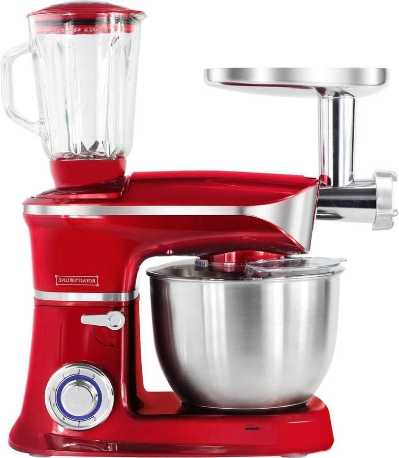 Keukenmachine Foodprocessor Mixer Bakken en Koken Krachtige 1900 Watt Motor 6 Liter Kom Rood