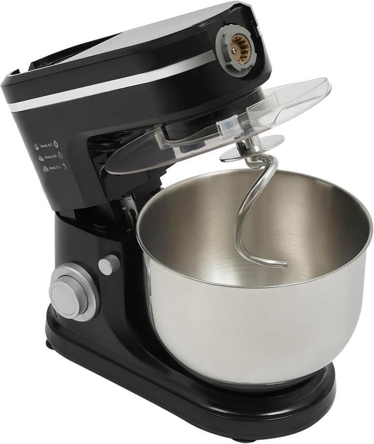 Keukenmachine Mixer Deegmaker Sapcentrifuge Bakken en Mixen Krachtige 1500W Motor 6 Liter Kom Zwart