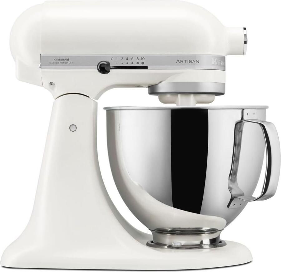 Keukenmachine Keukenrobot Bakken en Koken Kantelbare Kop 48 Liter Kom Porselein Wit