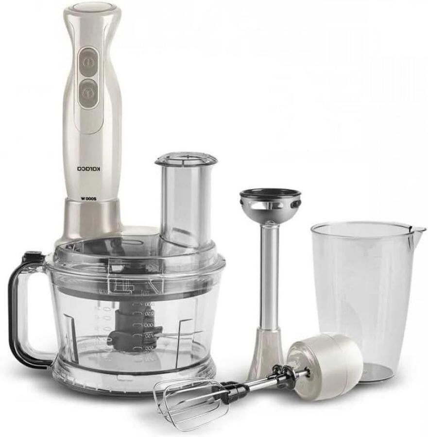 Keukenmachine Keukenrobot Multimixer Maaltijden Bereiden Krachtige 2000W Motor 1.5 Liter Container Beige Latte