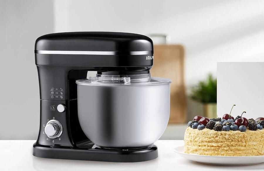 Keukenmachine Kneedmachine Mixer Bakken en Koken Planeetmengsysteem 5 Liter Zwart