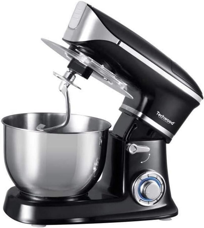 Keukenmachine Kneedmachine mixer Bakken en mengen Planetaire mengbeweging 6.5 Liter kom Zwart