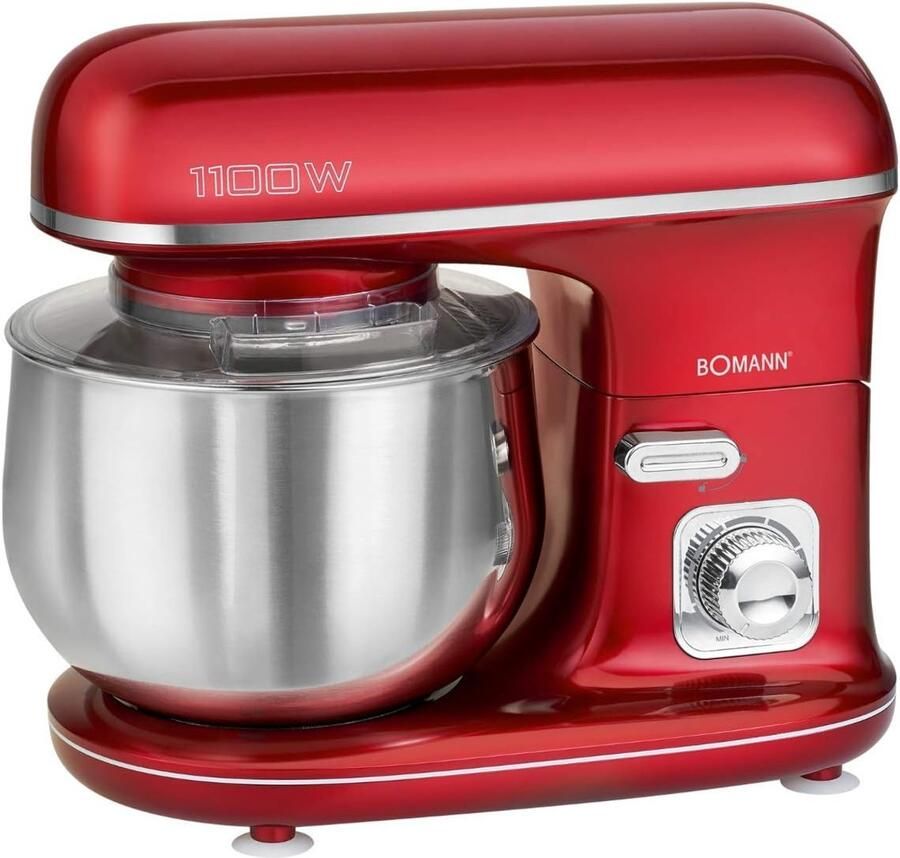 Keukenmachine Mixer Deegmachine Deeg Bereiden Traploze Snelheidsregeling 5 Liter Rood