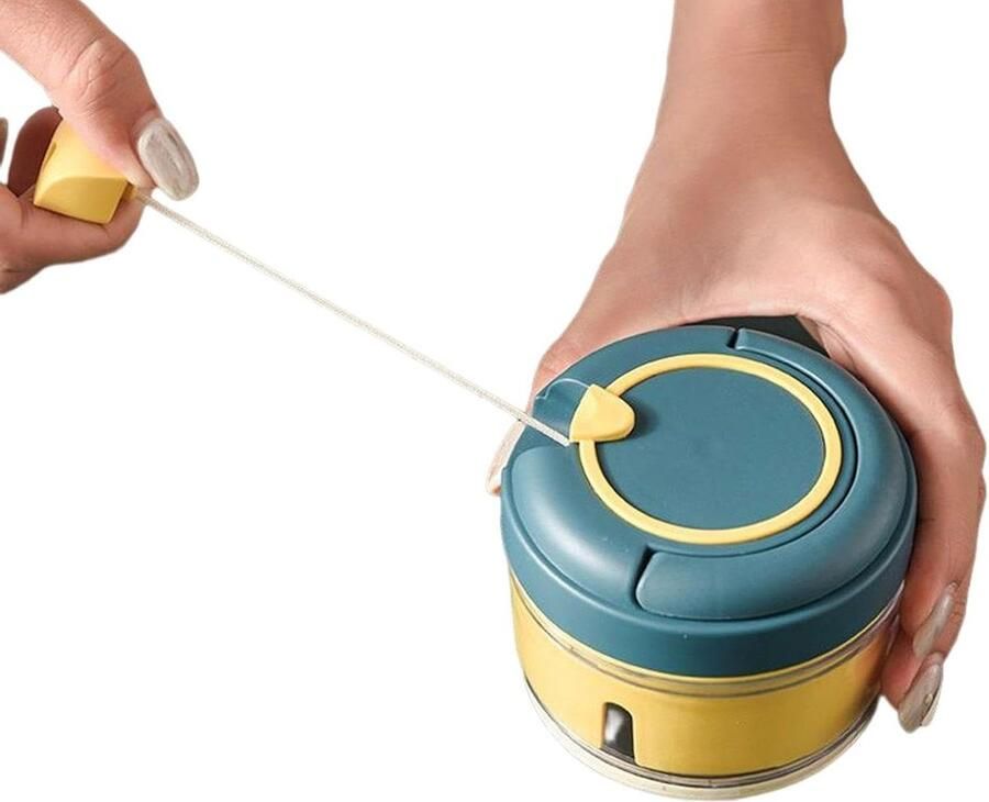 Knoflookhakker Handmatig Keukenmachine Ui Ingrediënten Snijden Dubbele Roestvrijstalen Helikopters 9x9x7 cm Wit