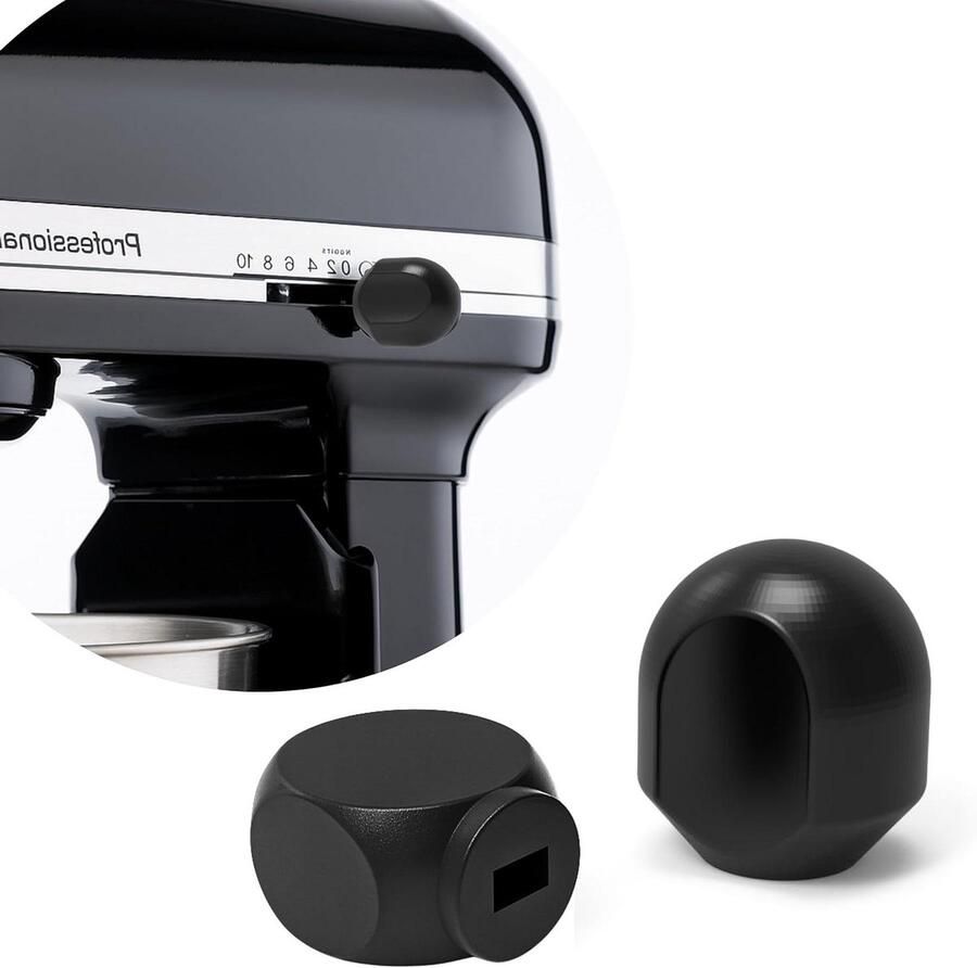 Keukenmachine Knoppen Reserveonderdelen Keukenmachine Reparatie Duurzaam Kunststof 26 x 43 mm Zwart