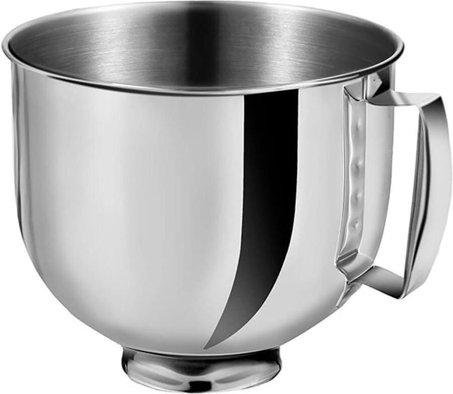 Keukenmachine Kom Blender Vat Deeg Kneden Roestvrij Staal 304 4.8 Liter Zilverkleurig