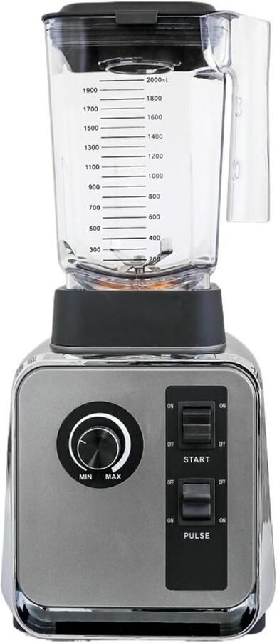 Keukenmachine Krachtige Blender Snel Mixen 1500 Watt Vermogen 2 Liter Inhoud Zwart