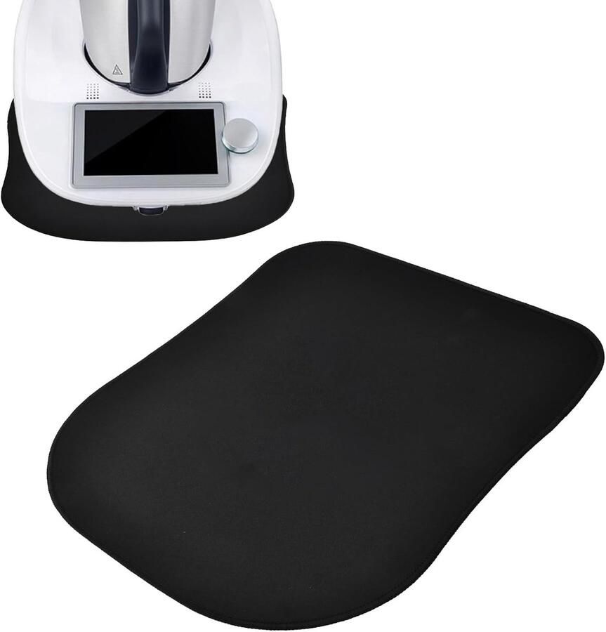 Keukenmachine Mat Antislip Onderlegger Apparaat Verplaatsen Dubbelzijdig Materiaal 35 x 30 cm Zwart