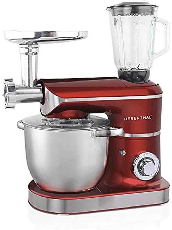 Keukenmachine met drievoudige functie 7 5 liter vleesmolen mixer 2200 W rood