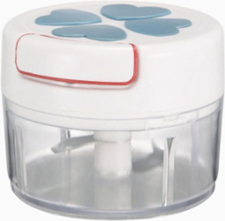 Keukenmachine met trekkoord Groentenhakker Mini Snel ingrediënten hakken Handmatige bediening Compact formaat Blauw