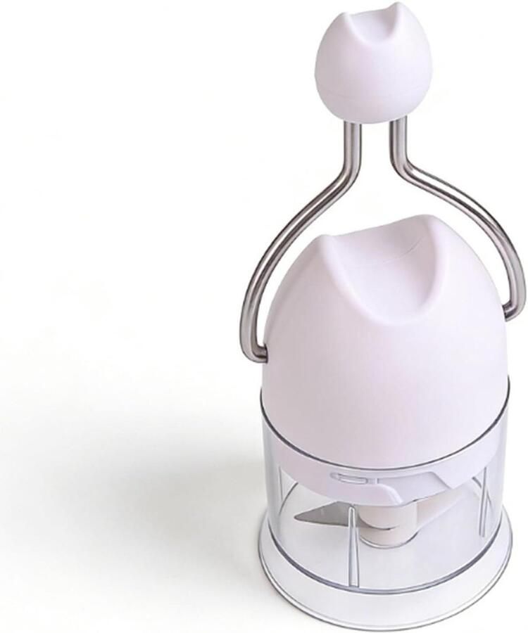 Keukenmachine Mini Chopper Uienmolen Keukengadget Groenten Snijden Handslinger Bediening 18 cm Hoog Wit