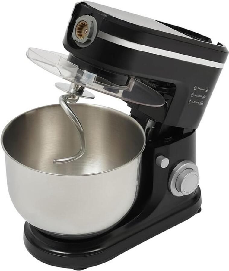 Keukenmachine Mixer Apparaat Deeg Blender Bakken Sap Maken 6 Liter Kom 35x18x55 cm Zwart