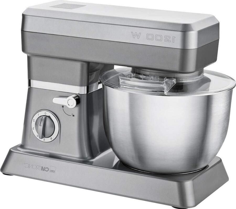 Keukenmachine Mixer Bakken en Koken Krachtige Motor 6.3 Liter Kom Zilver