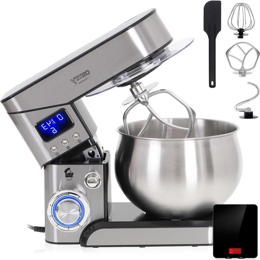 Keukenmachine Mixer Bakken en Koken Planetaire Beweging 5 Liter Kom Wit