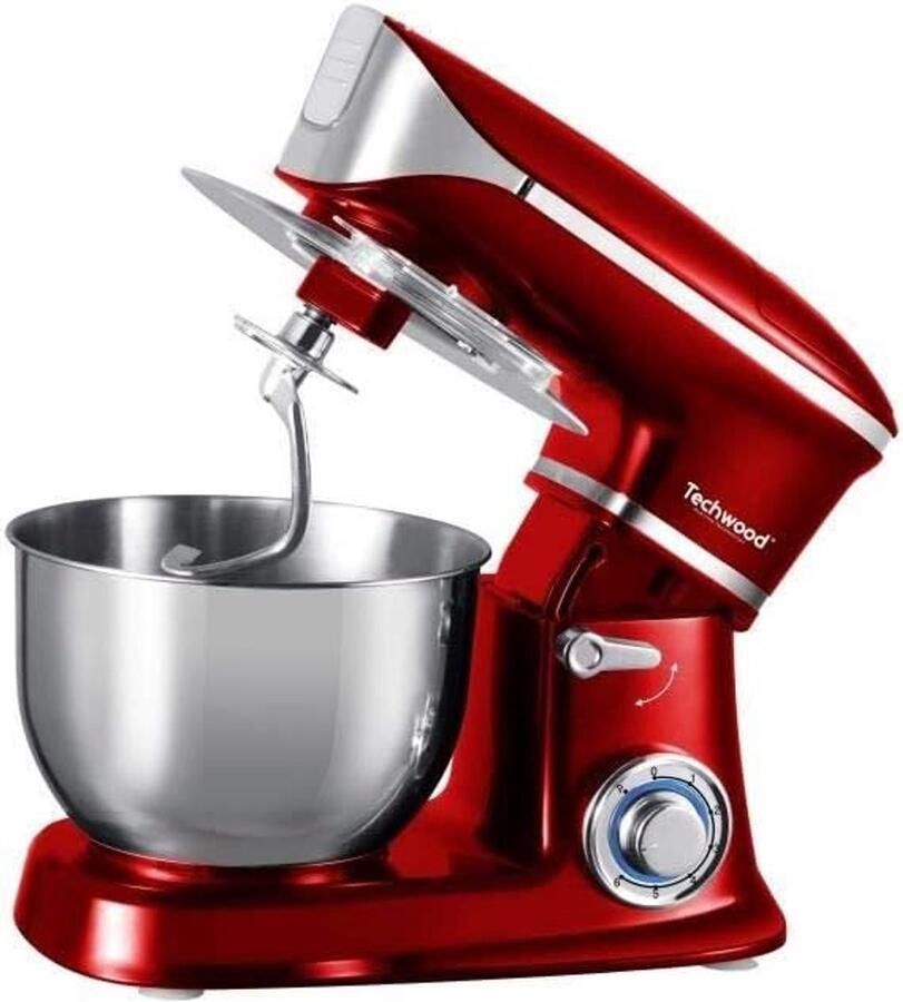 Keukenmachine Mixer Bakken en Koken Planetaire Beweging 6.5 Liter Kom Rood