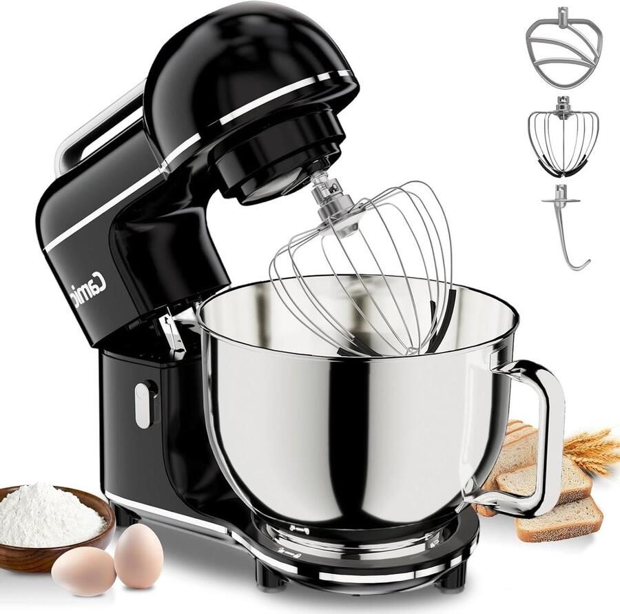 Keukenmachine Mixer Deeg Bakken Thuis 10 Snelheden 7 Liter Kom Zwart