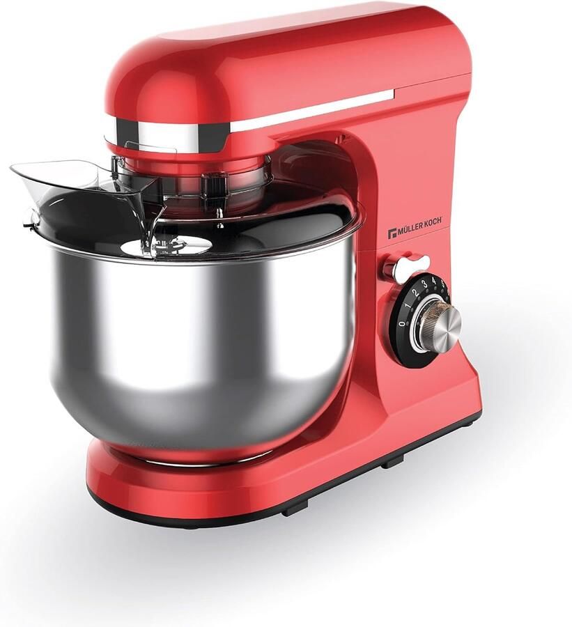 Keukenmachine Mixer Deeg Bakken Thuis 8 Snelheden 7 Liter Kom Rood