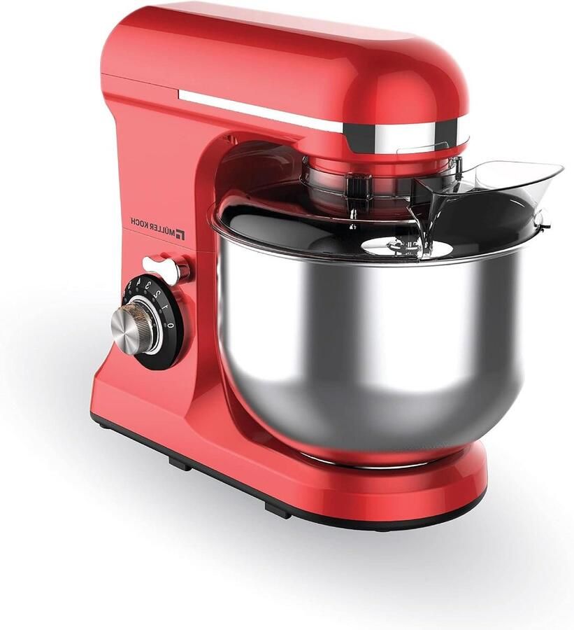 Keukenmachine Mixer Deeg Kneden 8 Snelheden 7 Liter Kom Rood