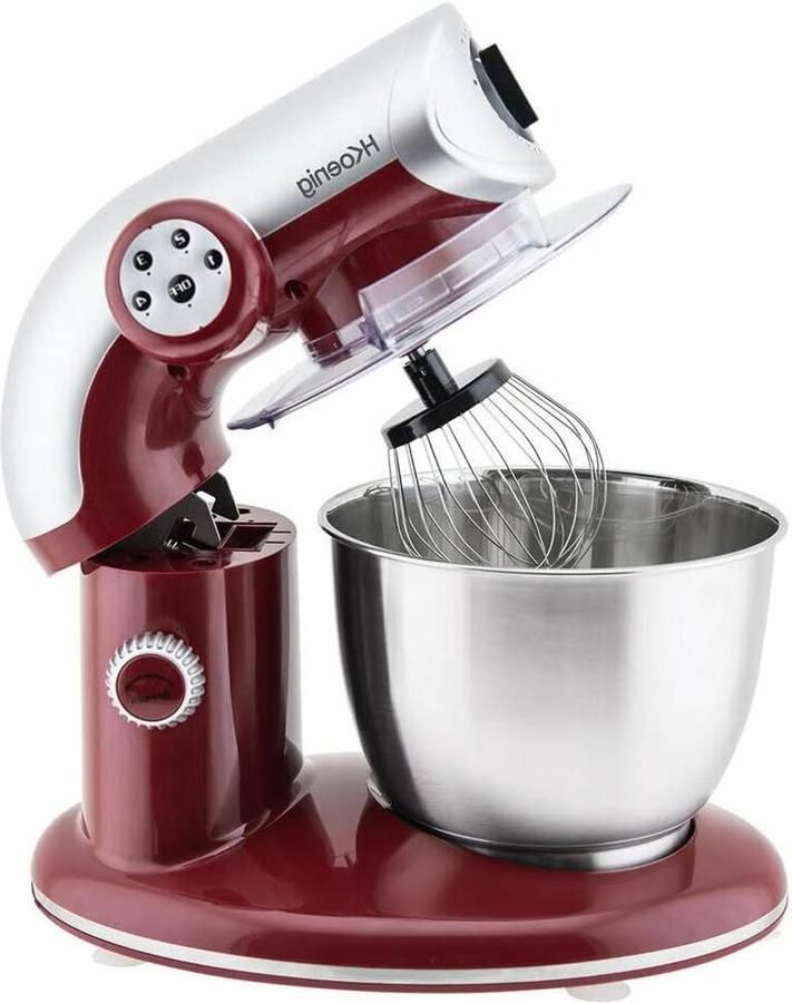 Keukenmachine Mixer Deeg Maken Kantelbare Kop 5.5L Kom Rood