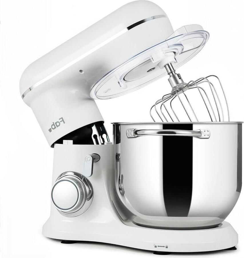 Keukenmachine Mixer Deegmachine Bakken en Koken Krachtige 2000W Motor 8 Liter Kom Zwart