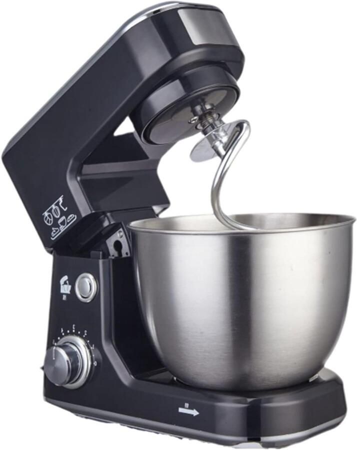 Keukenmachine Mixer Deegmachine Bakken Thuis Krachtige 1000W Motor 5L Kom Zwart