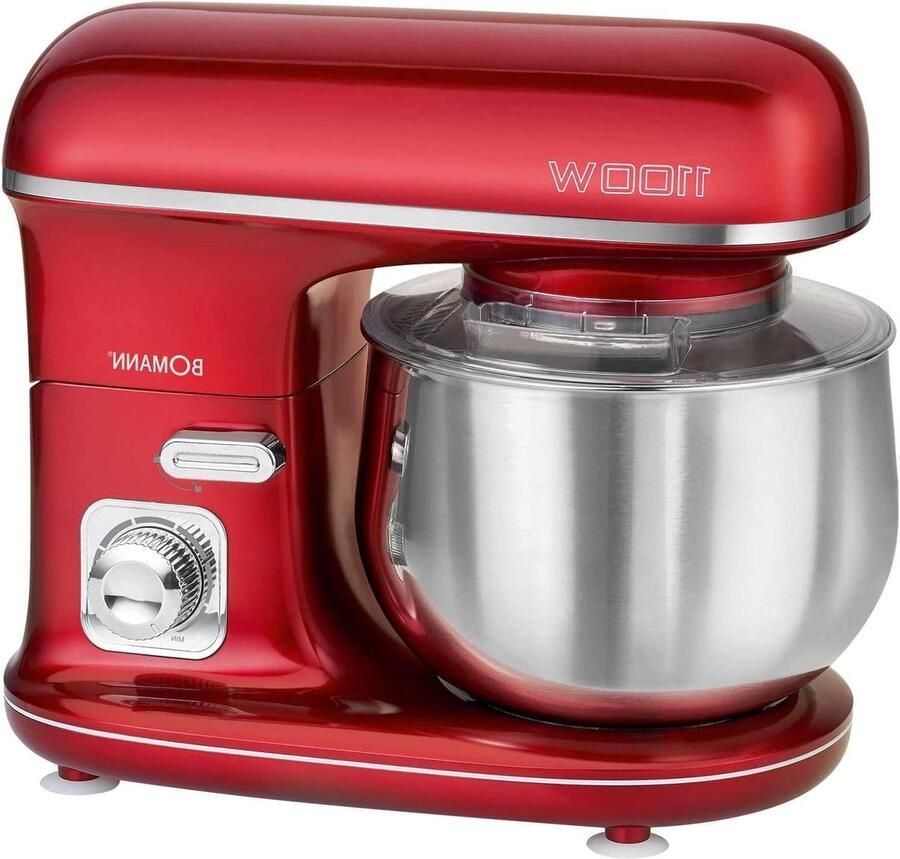 Keukenmachine Mixer Deegmachine Deeg Bereiden Traploze Snelheidsregeling 5 Liter Rood