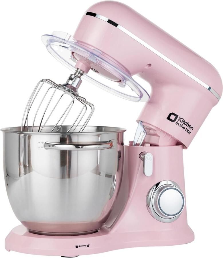 Keukenmachine Mixer Deegmachine Thuis Bakken 1300W Motor 6 Liter Kom Roze