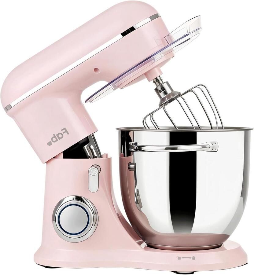 Keukenmachine Mixer Deegmachine Thuisbakken Krachtige 1300 Watt Motor 6 Liter Kom Roze